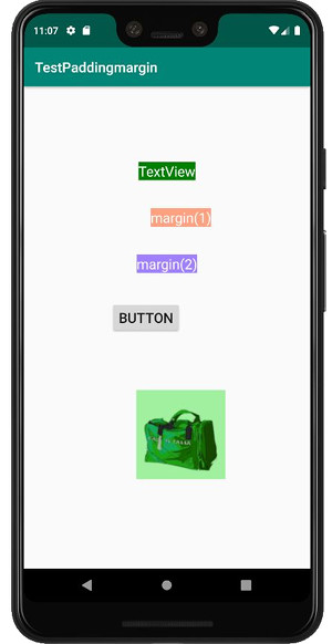 padding margin 02 - [Android] アプリのレイアウトに必須, paddingとmarginで間隔を調整する