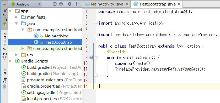 bootstrap 1 - Android Bootstrap ライブラリーをインポートする