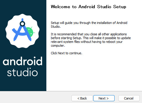 as2022.2.1 02 - [Android] Android Studio をインストールする手順（Windows）