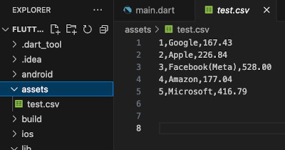 flutter datastore 01 - [Flutter] CSV ファイルを asset から読み出す