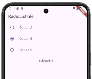 flutter radio 03b - [Flutter] Radio グループから１つ選択するWidget